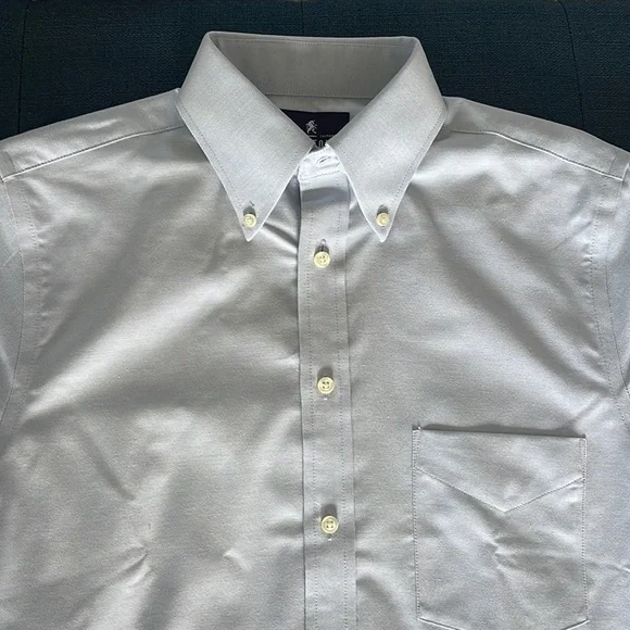 stafford travel dress shirts Easy-Care Broadcloth Blue Striped Shirt 15.5 32-33 Reg Fit Stretch Collar Mr. Stephens - Stafford Travel